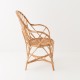 Fauteuil osier César 2 sans coussin vue latérale
