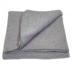 plaid laine tricotée Maison Bonnefoy coloris ciel