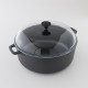 Cocotte ronde en fonte brute 8L