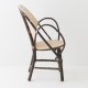 Fauteuil châtaignier limousin non écorcé vu de côté