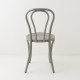 Chaise bistrot N°18 gris béton de dos