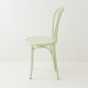 Chaise bistrot N°18 vert tilleul de profil