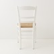 Chaise en paille blanc de dos