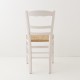 Chaise en paille rose poudre de dos