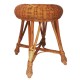 Tabouret rond en osier