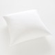 lot 2 taies d'oreiller 65x65 en lin lavé 100% pur fil coloris blanc