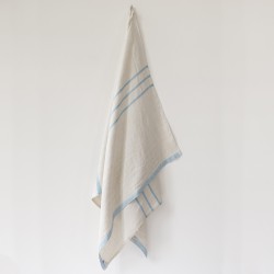 serviette MM/GM lin gris bleu