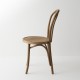 Chaise bistrot N°18 finition cirée chêne foncé de profil