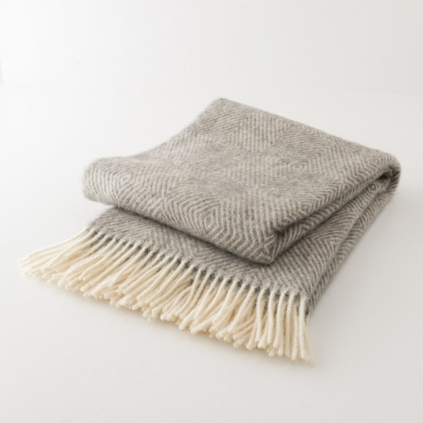 plaid laine naturelle losanges gris Lapuan Kankurit