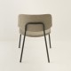 fauteuil Easy tube noir + choix tissu sable vu de dos